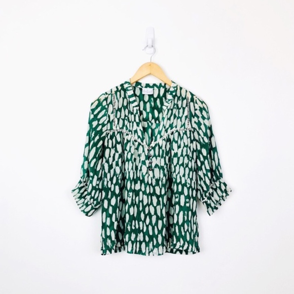 Anthropologie Tops - Dolan Green Pastures Silk Blouse